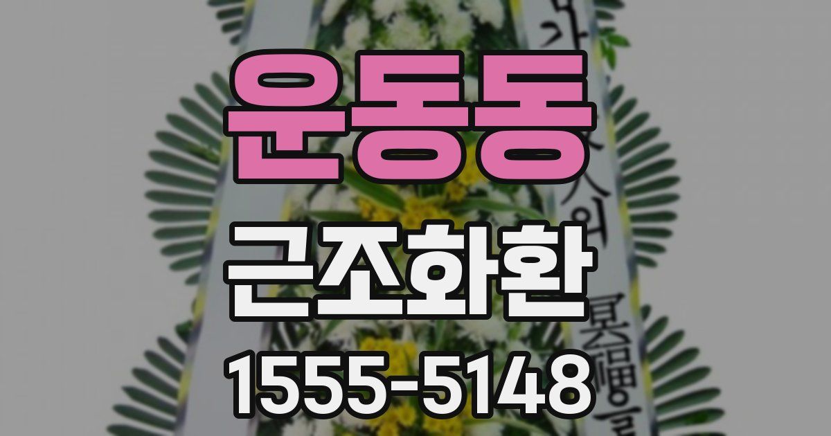 운동동 근조화환