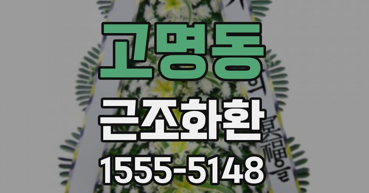 고명동 근조화환