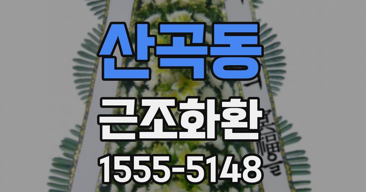 산곡동 근조화환