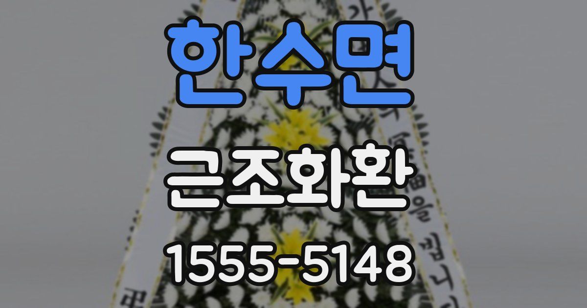 한수면 근조화환