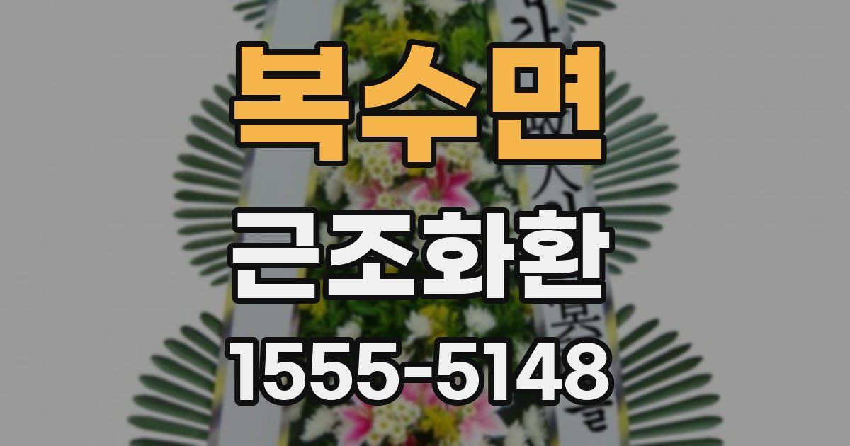 복수면 근조화환