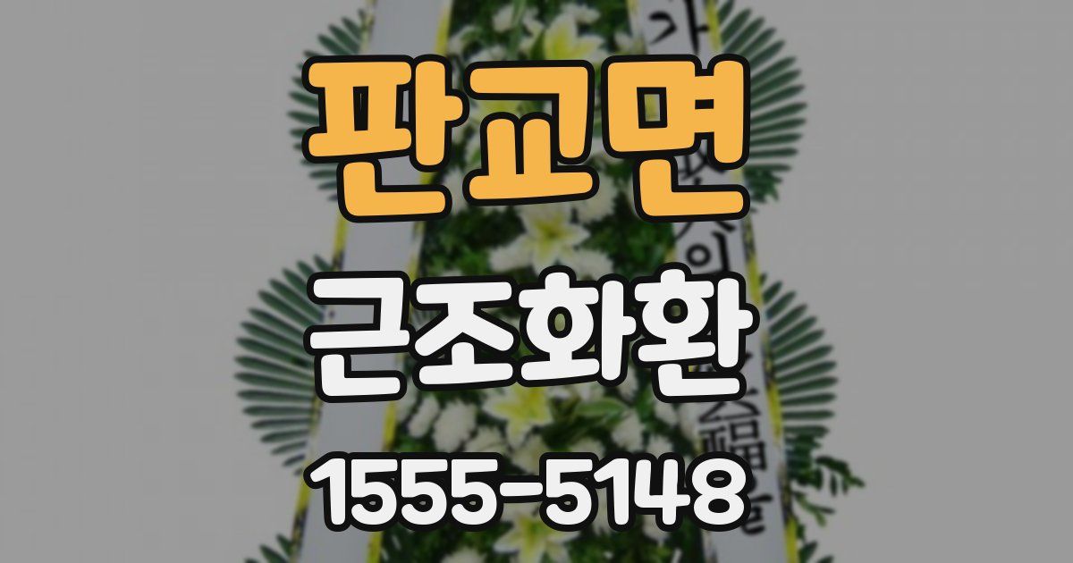 판교면 근조화환