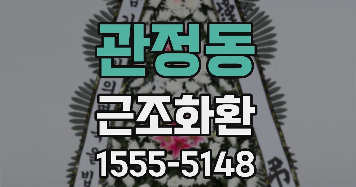 관정동 근조화환