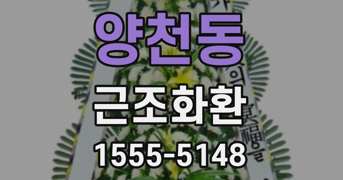 양천동 근조화환
