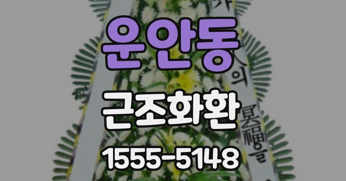 운안동 근조화환