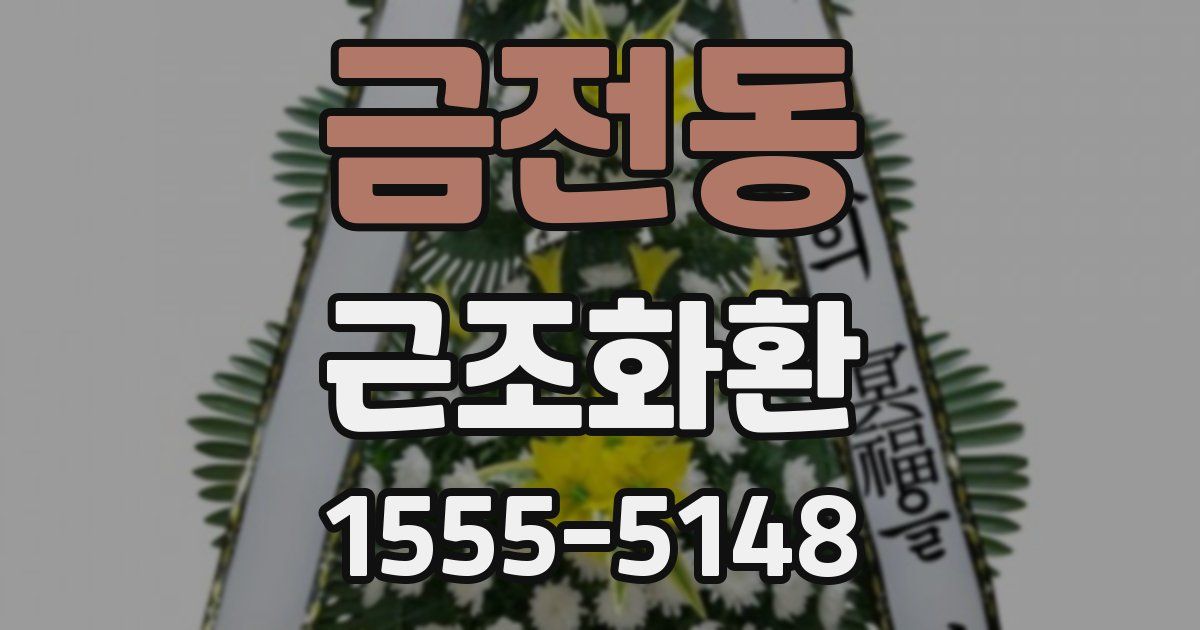 금전동 근조화환
