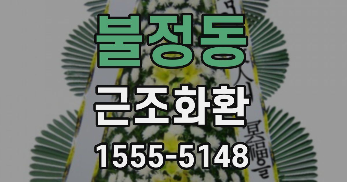불정동 근조화환