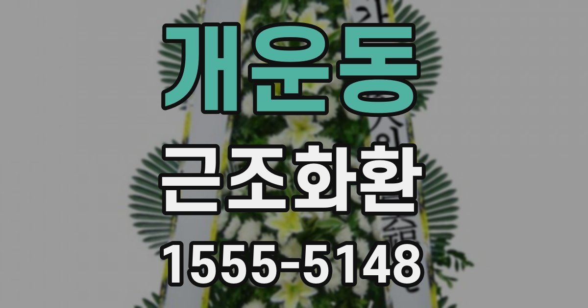 개운동 근조화환