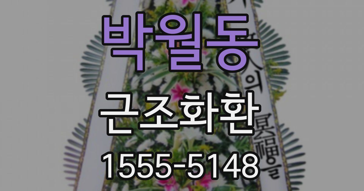 박월동 근조화환