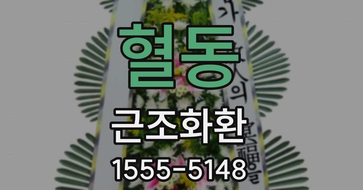 혈동 근조화환