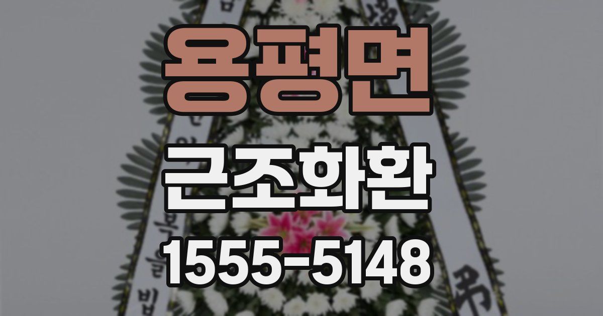 용평면 근조화환