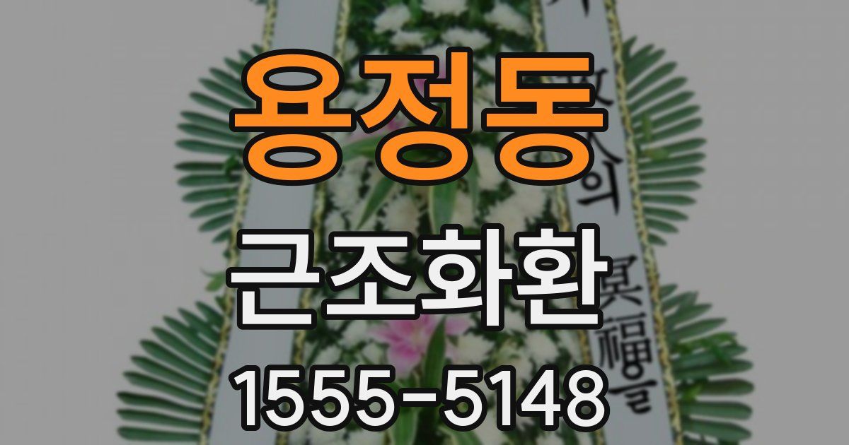 용정동 근조화환