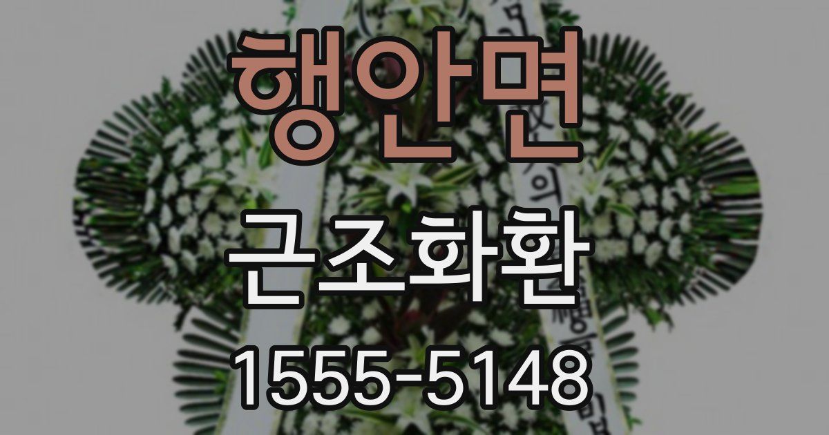 행안면 근조화환