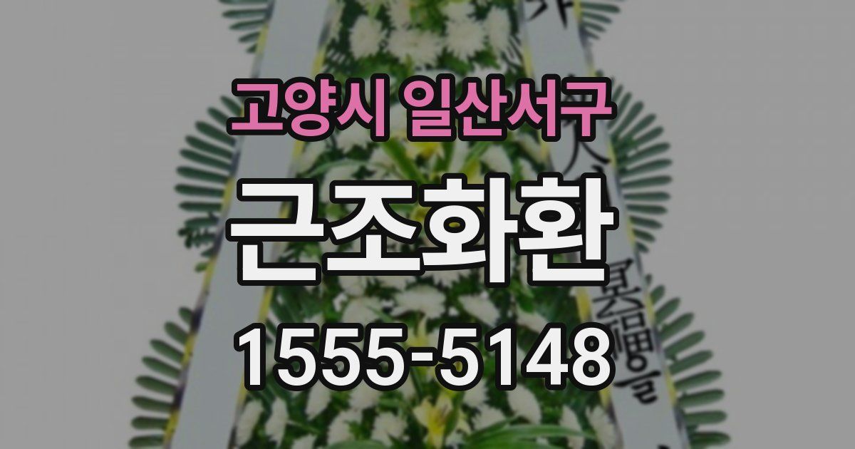 고양시 일산서구 근조화환