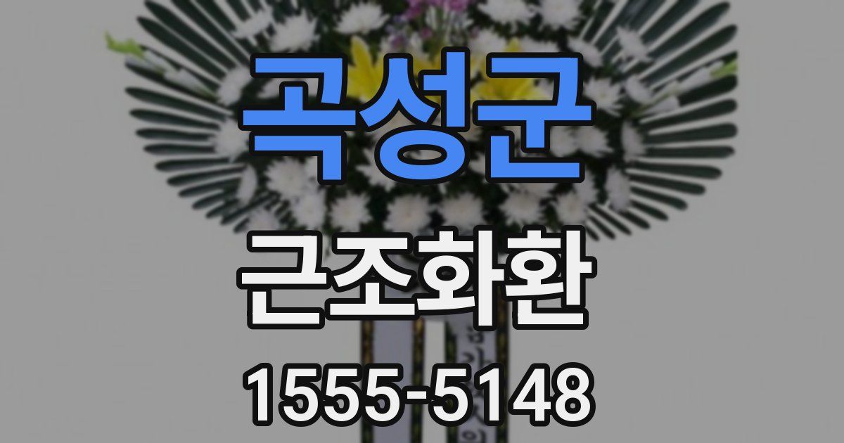 곡성군 근조화환