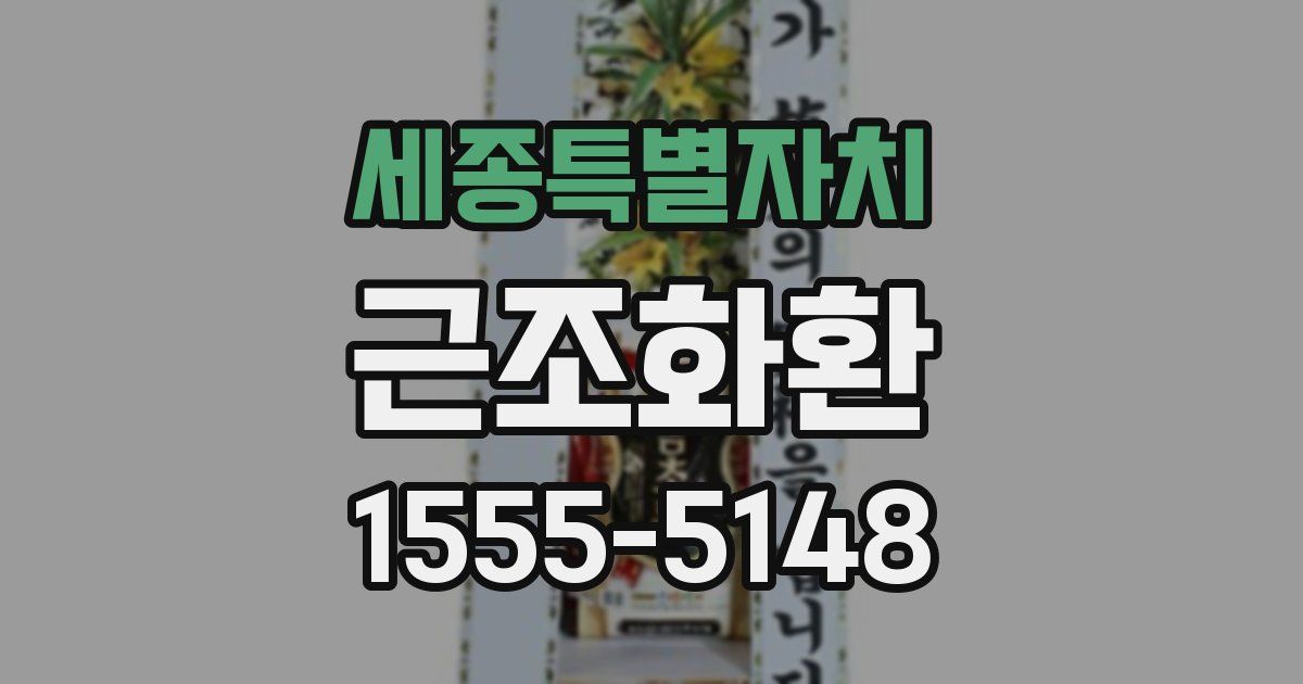 세종특별자치 근조화환
