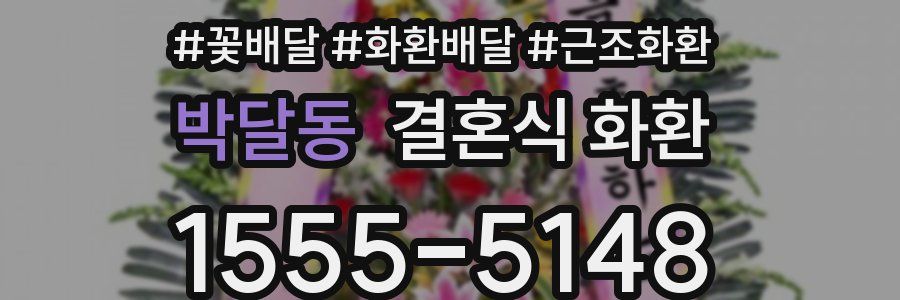 박달동 결혼식 화환