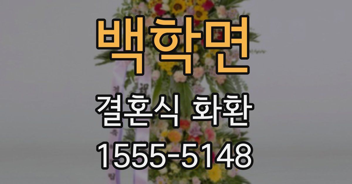 백학면 결혼식 화환