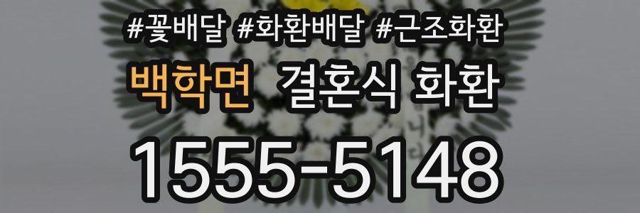 백학면 결혼식 화환