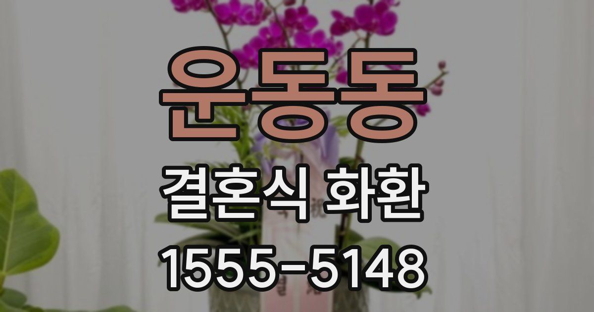운동동 결혼식 화환