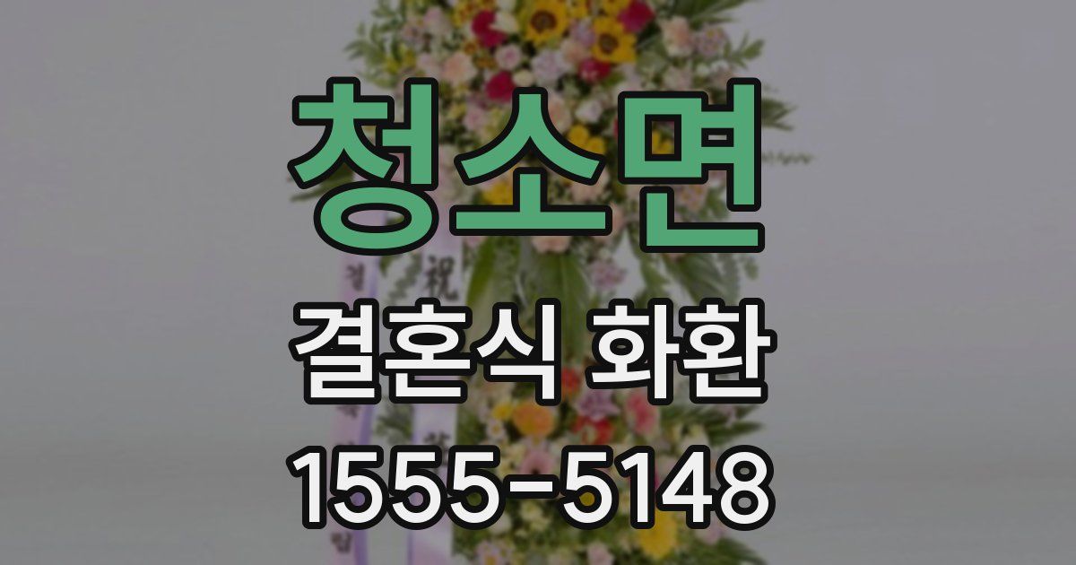 청소면 결혼식 화환