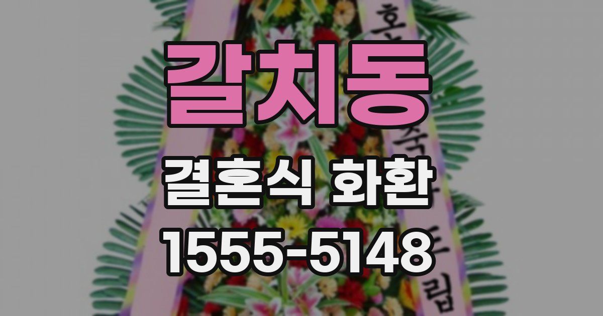 갈치동 결혼식 화환