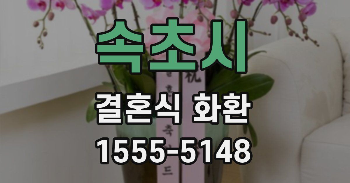 속초시 결혼식 화환