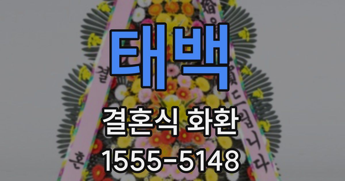 태백 결혼식 화환