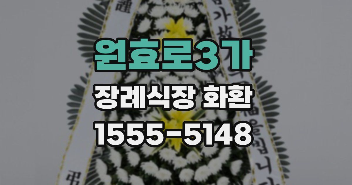원효로3가 장례식장 화환