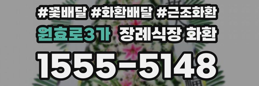 원효로3가 장례식장 화환