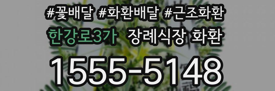 한강로3가 장례식장 화환