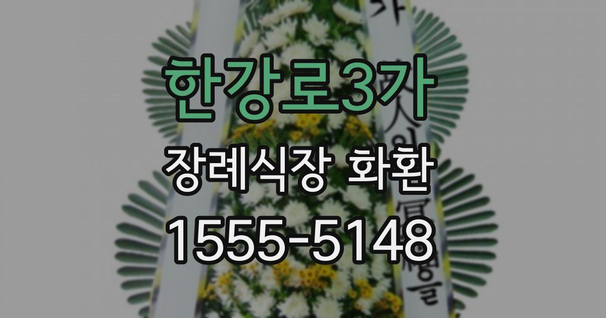 한강로3가 장례식장 화환