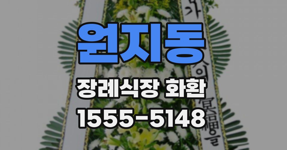 원지동 장례식장 화환