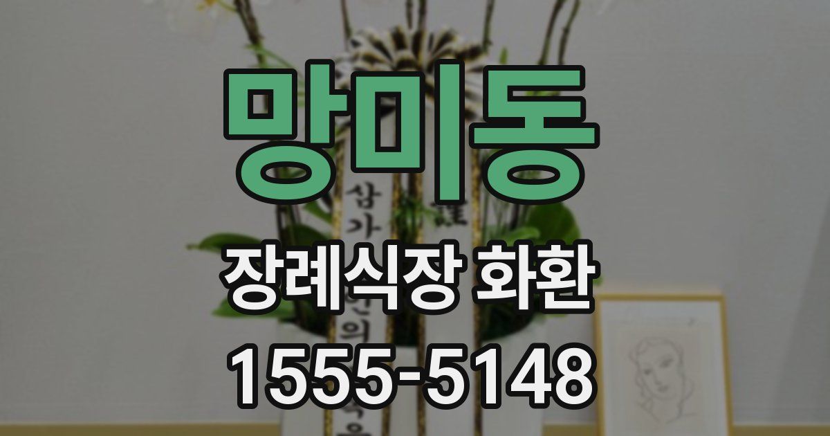 망미동 장례식장 화환