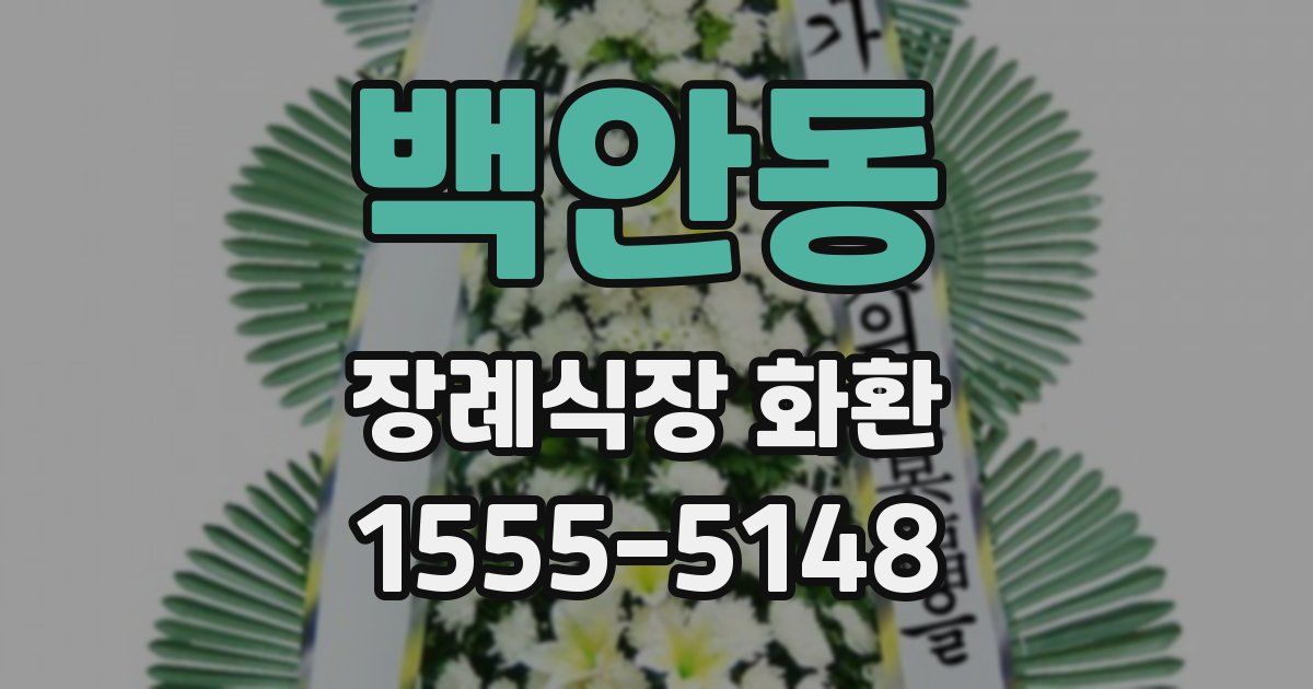 백안동 장례식장 화환