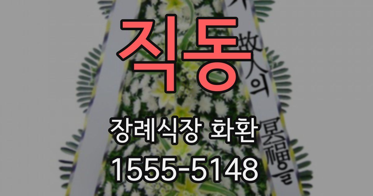 직동 장례식장 화환