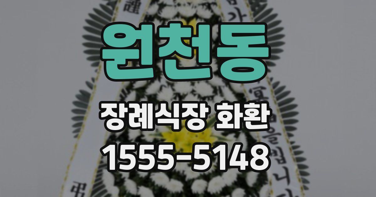 원천동 장례식장 화환