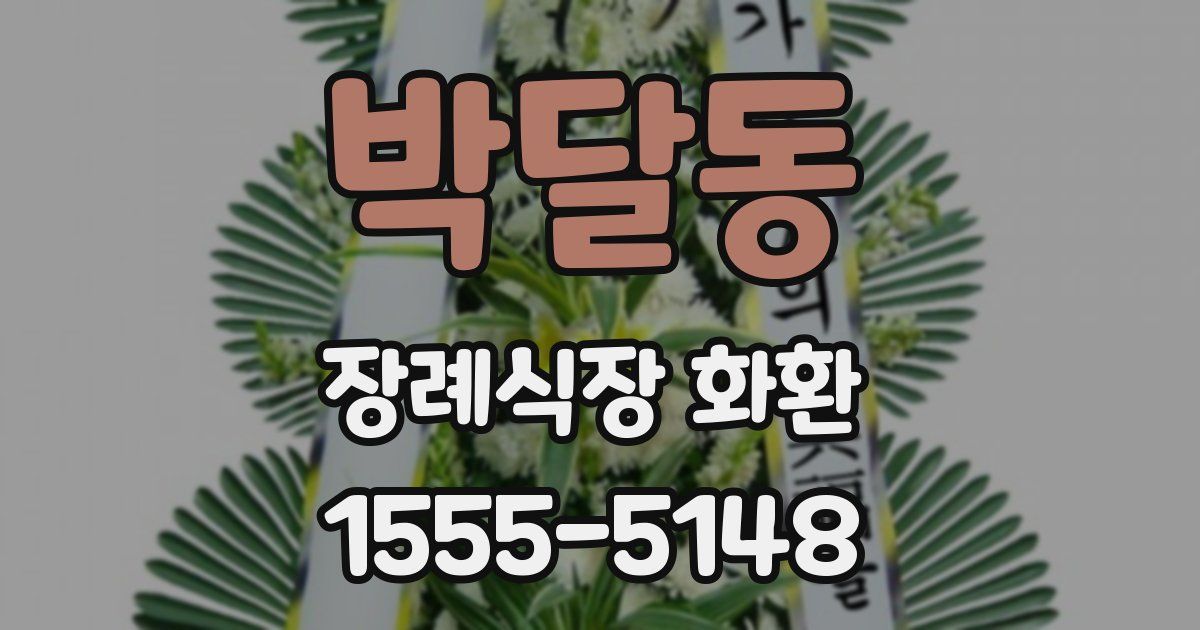 박달동 장례식장 화환