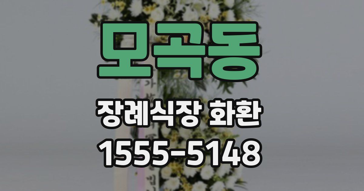 모곡동 장례식장 화환