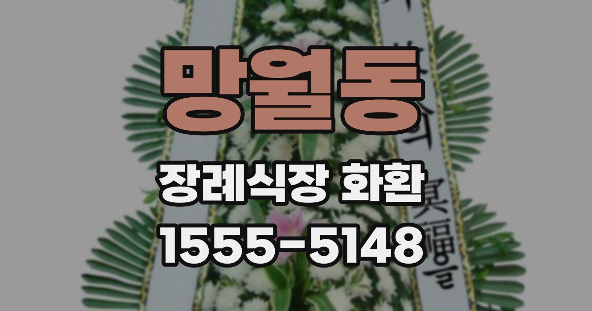 망월동 장례식장 화환