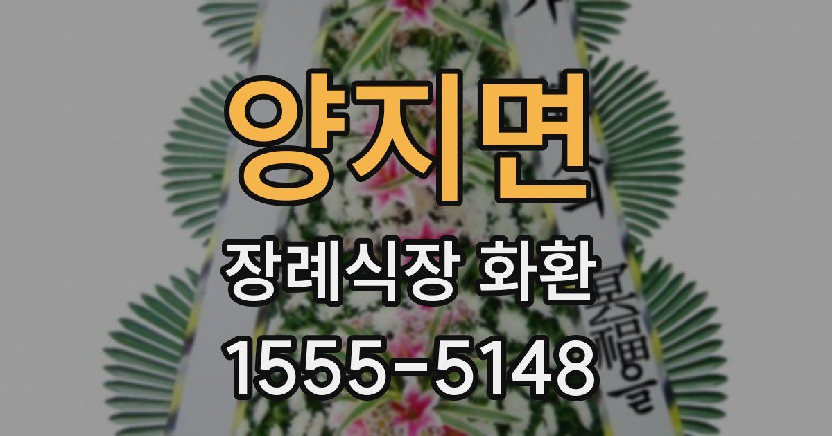 양지면 장례식장 화환