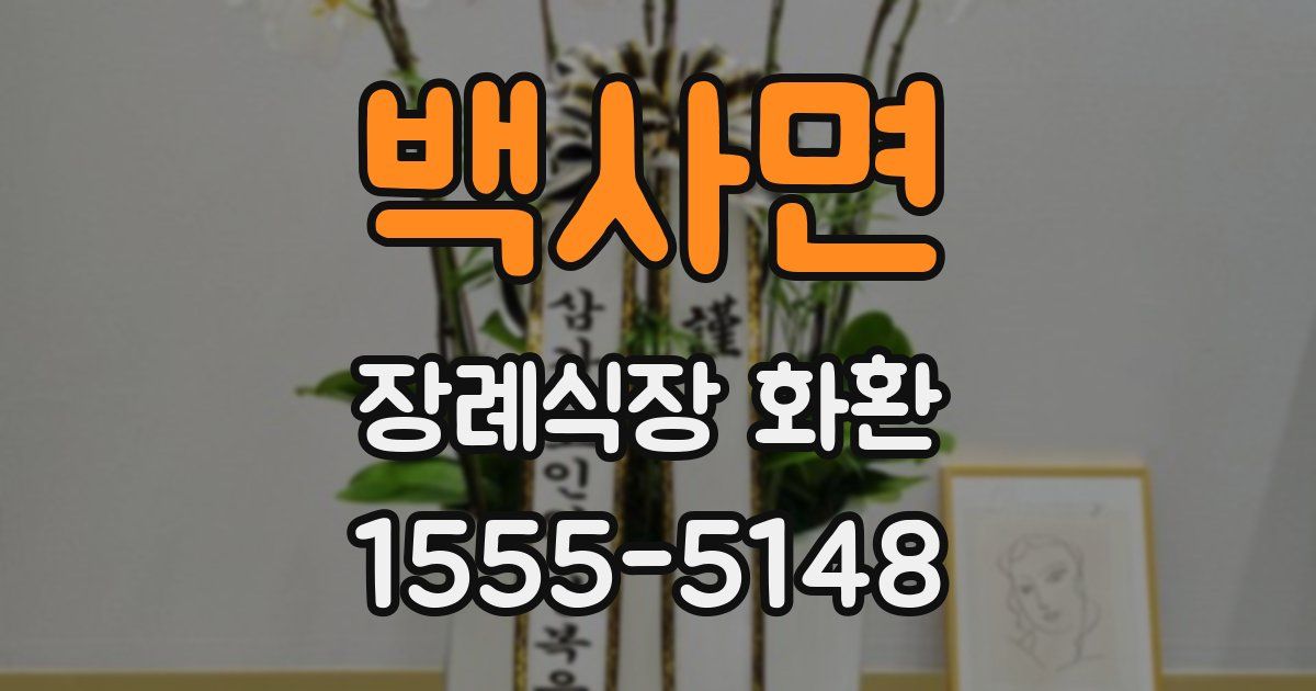 백사면 장례식장 화환