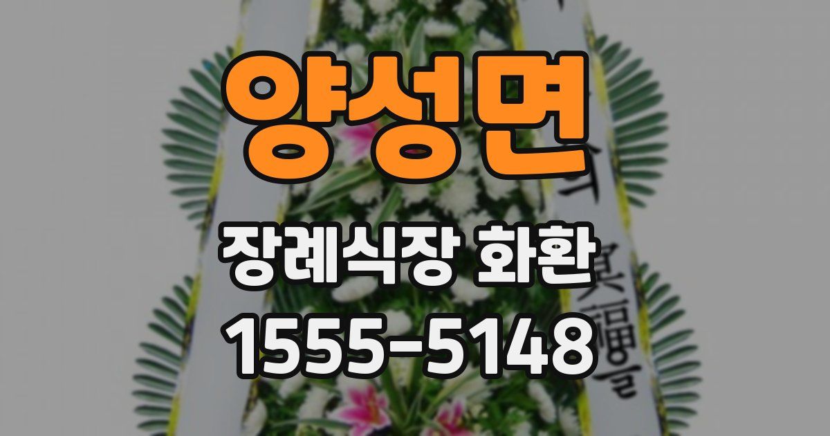 양성면 장례식장 화환
