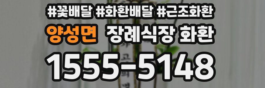 양성면 장례식장 화환