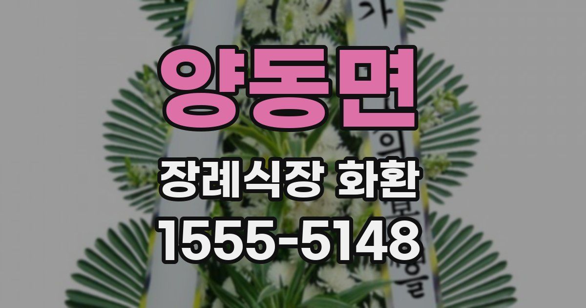 양동면 장례식장 화환