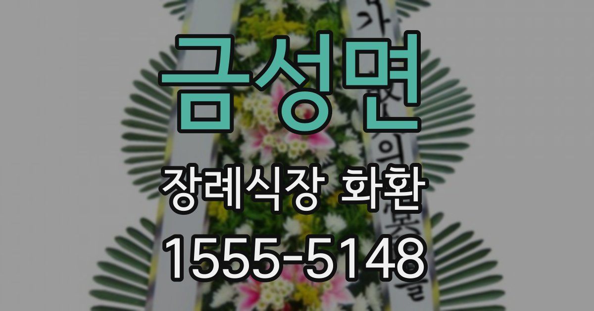 금성면 장례식장 화환