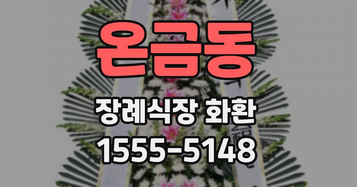 온금동 장례식장 화환