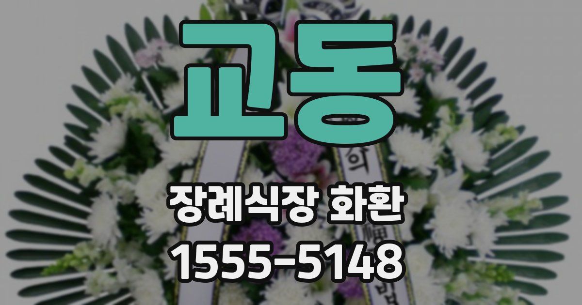 교동 장례식장 화환