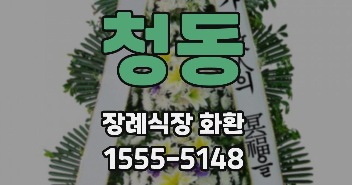 청동 장례식장 화환