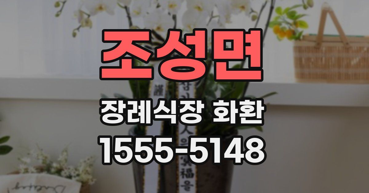 조성면 장례식장 화환